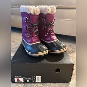 Sorel Yoot Pac Nylon Boots - Wild Iris and Dark Plum